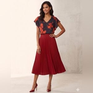 Nine West Black Floral Blouse